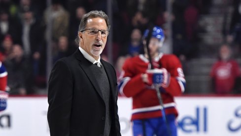 Columbus Blue Jackets head coach John Tortorella leaves the ice after the defeat against the Montreal Canadiens at the Bell Centre.