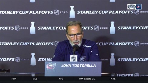 Columbus Blue Jackets head coach John Tortorella addresses reporters after his team's Game 4 loss to the Tampa Bay Lightning.
