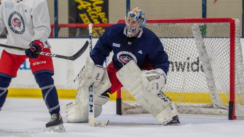 Daniil Tarasov skates at Blue Jackets development camp