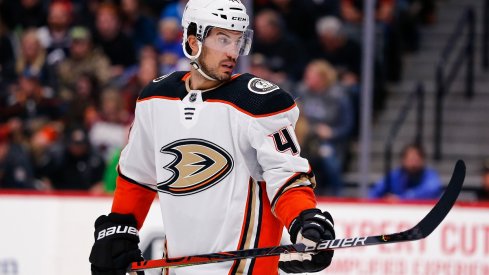 Michael Del Zotto skates against the Colorado Avalanche