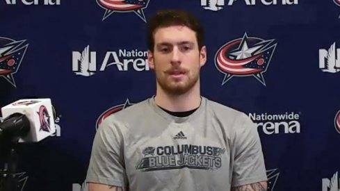 Pierre-Luc Dubois speaks after his benching Thursday night