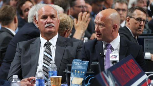 John Davidson and Jarmo Kekalainen discuss options at the NHL draft.
