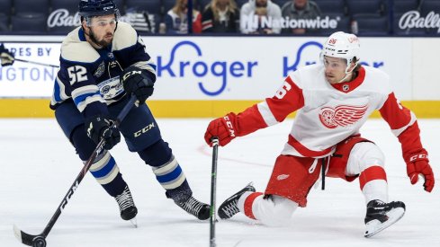 In an important year for the youngster, forward Emil Bemstrom is in the lineup for the first Columbus Blue Jackets' preseason game. 