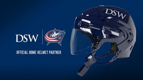 Helmet with DSW logo on it.