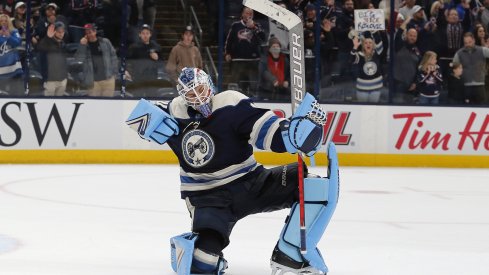 The Columbus Blue Jackets Thanksgiving feast started a day early, as Elvis Merzlikins stopped 36 shots from the Winnipeg Jets for the Blue Jackets' first shutout of the season. 