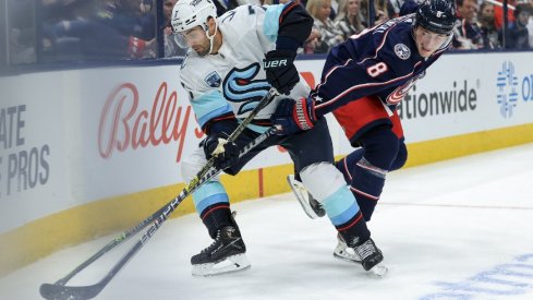 Columbus defeated Seattle 2-1 in overtime in the Blue Jackets' second game of the season.