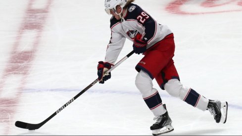 Patrik Laine scored the game-winning goal on the power play with in the final seconds of regulation in Columbus' 2-1 win over Montreal.