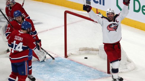 Columbus Blue Jackets' Boone Jenner scores another goal. This time against the Montreal Canadiens February 12th.