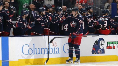 Patrik Laine celebrates a goal