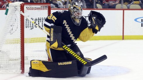 Pittsburgh goaltender Tristan Jarry is having a career year and is expected between the pipes Tuesday night against Columbus.