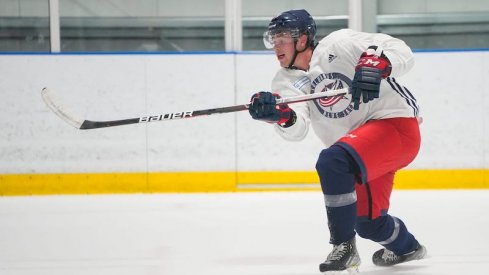 James Fisher during the Columbus Blue Jackets developmental camp.