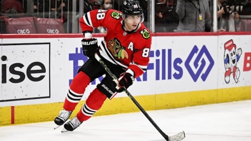 Chicago Blackhawks' Patrick Kane skates against the Washington Capitals at United Center.