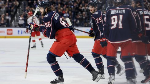 Kirill Marchenko celebrates a goal