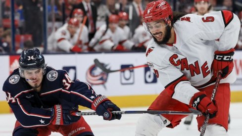 Losers of four straight, including Saturday in Columbus, the Carolina Hurricanes make their second trip in a week to Nationwide Arena for a battle with the Blue Jackets.