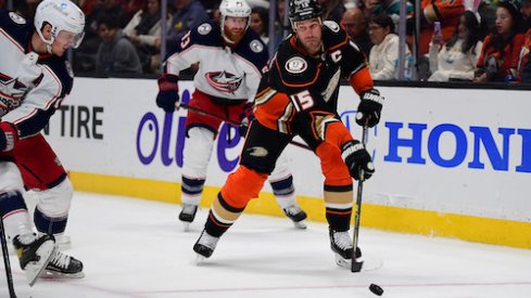 Ryan Getzlaf, Gustav Nyquist, and Jakub Voracek