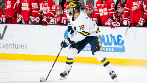 Top prospect Adam Fantilli has made some highlight reel plays as a center at the University of Michigan.