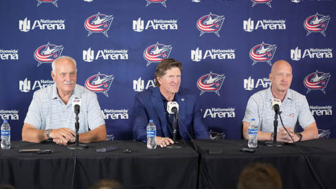 Columbus Blue Jackets introduce Mike Babcock as their new head coach during a press conference at Nationwide Arena.