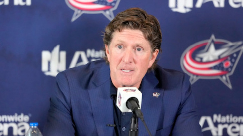 Columbus Blue Jackets name Mike Babcock as their new head coach during a press conference at Nationwide Arena.
