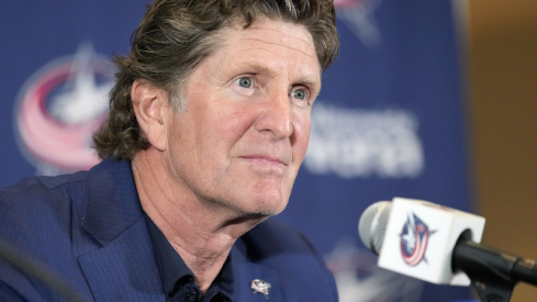 Columbus Blue Jackets introduce Mike Babcock as their new head coach during a press conference at Nationwide Arena.