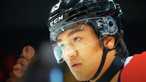 2024 NHL Draft prospect, Zayne Parekh, Saginaw Spirit in the Ontario Hockey League of the Canadien Hockey League