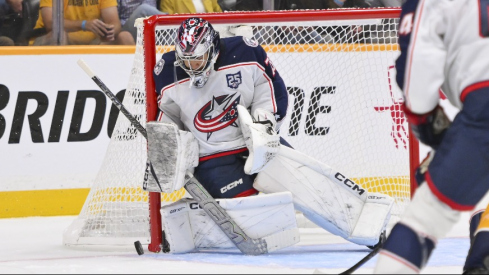 Jet Greaves gets the start and Jake Christiansen enters the lineup as the Blue Jackets take on the New Jersey Devils in Columbus' home opener.