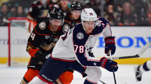 Now last in the Eastern Conference, the Columbus Blue Jackets aim to end a five-game losing streak Tuesday when the surprising Anaheim Ducks come to town.