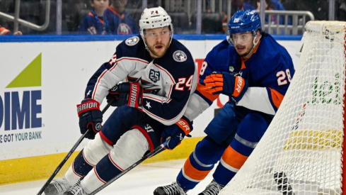 Mathieu Olivier returns to the lineup Sunday when the Columbus Blue Jackets are back on the ice for a 5:00 p.m. battle against the New York Islanders.