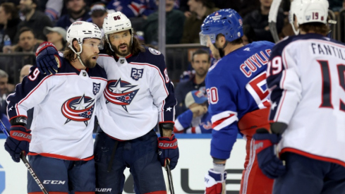 The Columbus Blue Jackets squandered a four-goal lead in the third period but were bailed out in overtime by Kirill Marchenko, picking up a huge two points in a 5-4 victory Monday night.