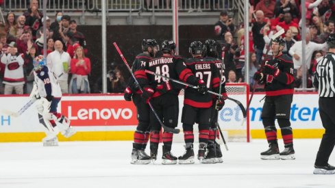 The Columbus Blue Jackets managed just ten shots on goal Thursday night — tied for the fewest in franchise history — in an ugly 5-1 loss to the Carolina Hurricanes.