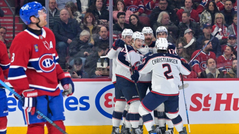 Charlie Coyle's two-goal night propelled the Columbus Blue Jackets to a massive, 5-2 victory over the Canadiens on Saturday night and renewed hopes for a spot in the postseason.