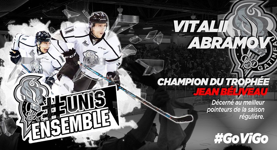 Columbus Blue Jackets prospect Vitalli Abramov took home the Jean Béliveau for leading the QMJHL in scoring.