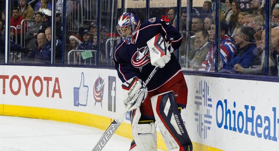 Columbus Blue Jackets goalie Oscar Dansk