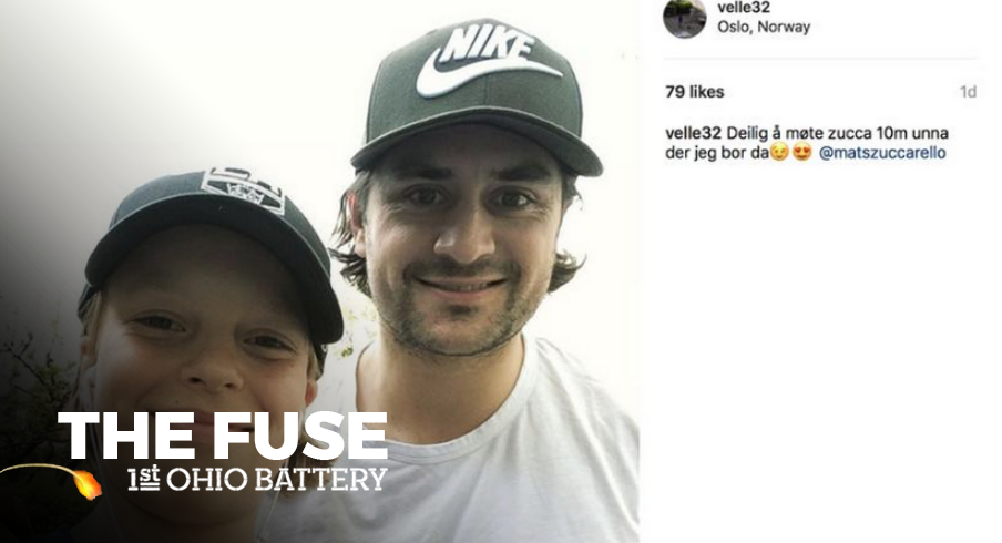 Mats Zuccarello surprises a fan in Norway