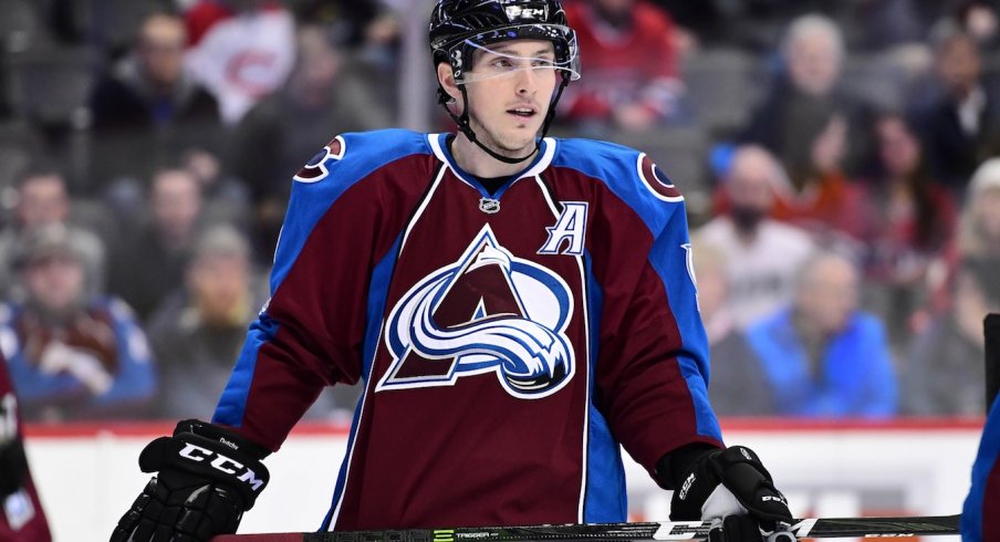 Matt Duchene waits for the faceoff during a game 