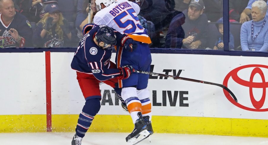 Matt Calvert making life tough on Johnny Boychuk