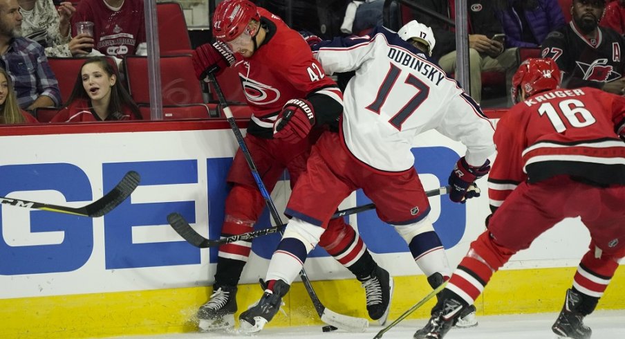 The Blue Jackets and Hurricanes played hockey.