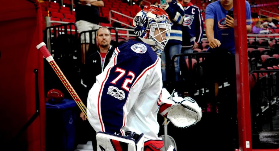 Blue Jackets goaltender Sergei Bobrovsky