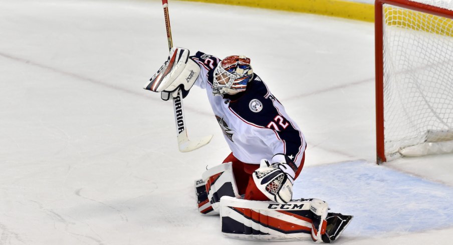 Blue Jackets goaltender Sergei Bobrovsky