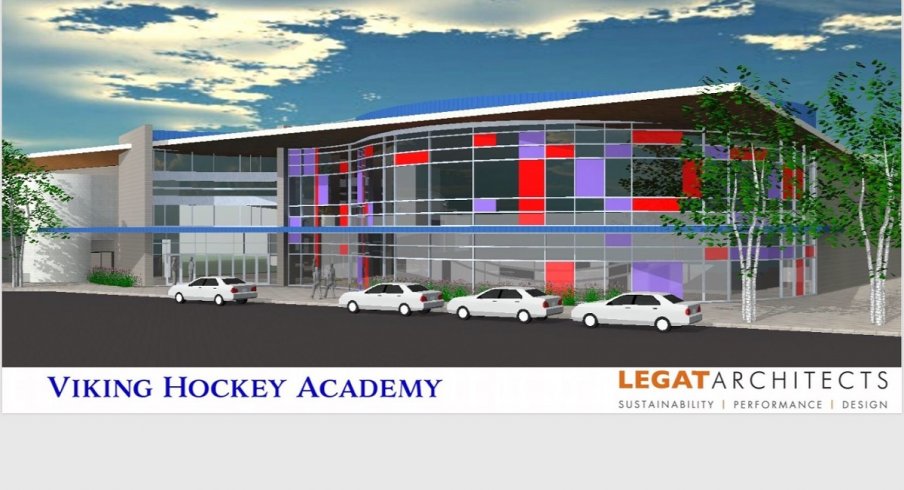 Vikings Hockey Academy renderings, planned for late 2019 in Columbus