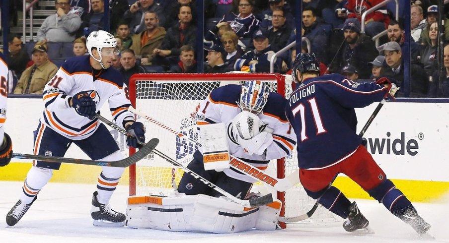 Nick Foligno and the Jackets took on Edmonton