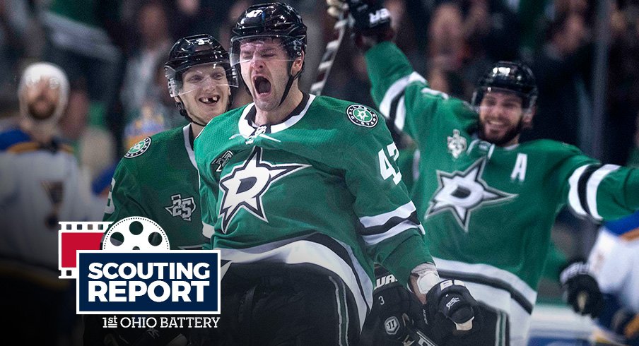 Alexander Radulov celebrates a goal for the Dallas Stars. 