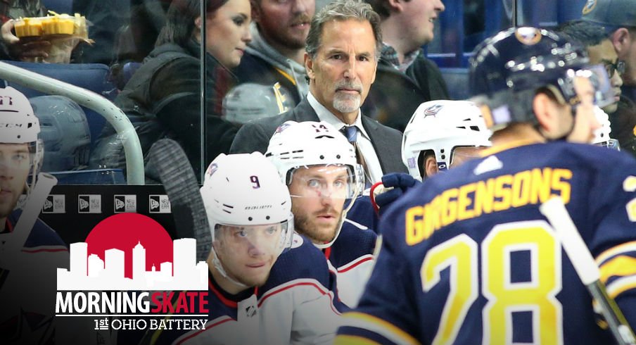 Blue Jackets head coach John Tortorella watches his team's game intently