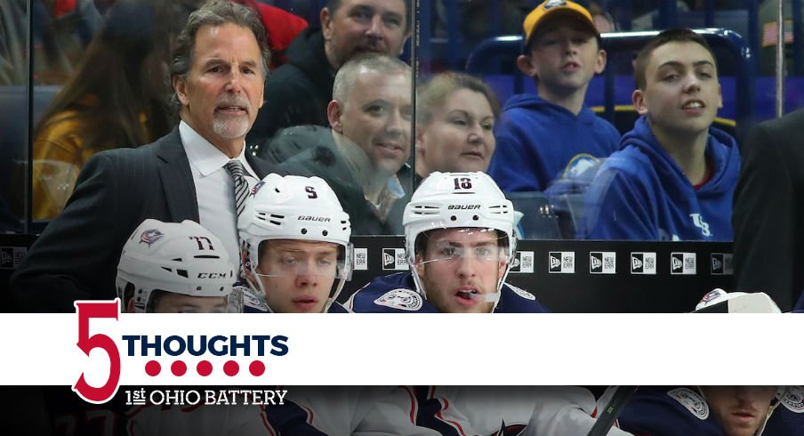 Blue Jackets head coach John Tortorella looks on during the team's 3-1 loss in Buffalo.