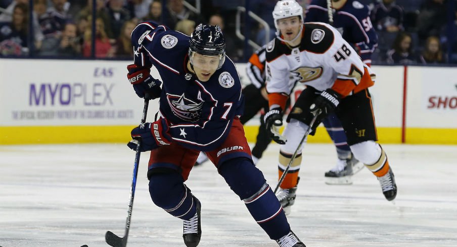 Blue Jackets defenseman Jack Johnson