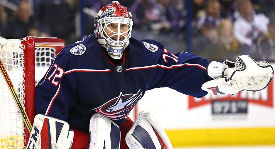 Sergei Bobrovsky directs traffic against the Philadelphia Flyers 