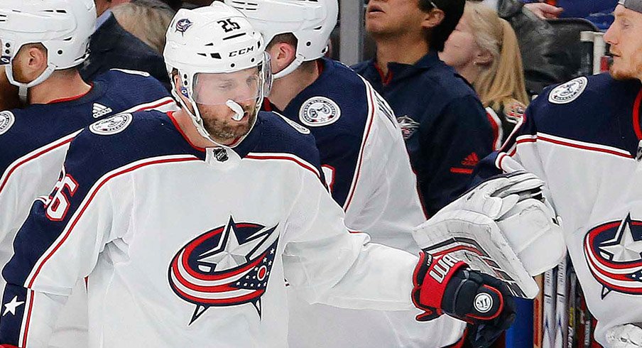 Thomas Vanek potted three goals last night for the Columbus Blue Jackets 