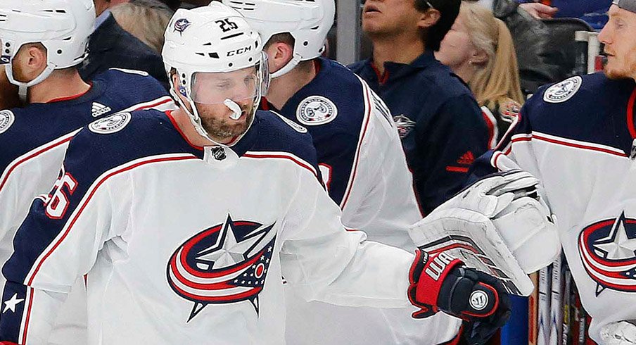 Thomas Vanek potted three goals last night for the Columbus Blue Jackets 