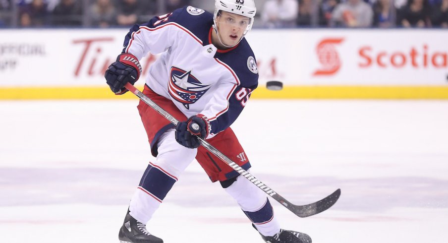 Blue Jackets defenseman Markus Nutivaara