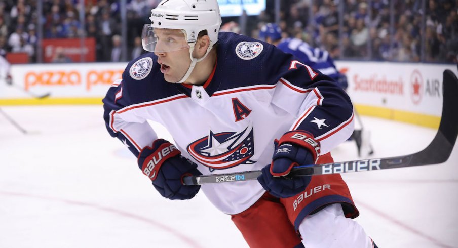 Blue Jackets defenseman Jack Johnson