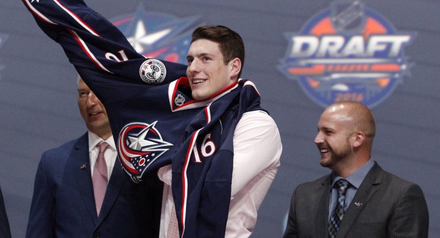 Columbus Blue Jackets center Pierre-Luc Dubois on his 2016 draft day in Buffalo, NY.
